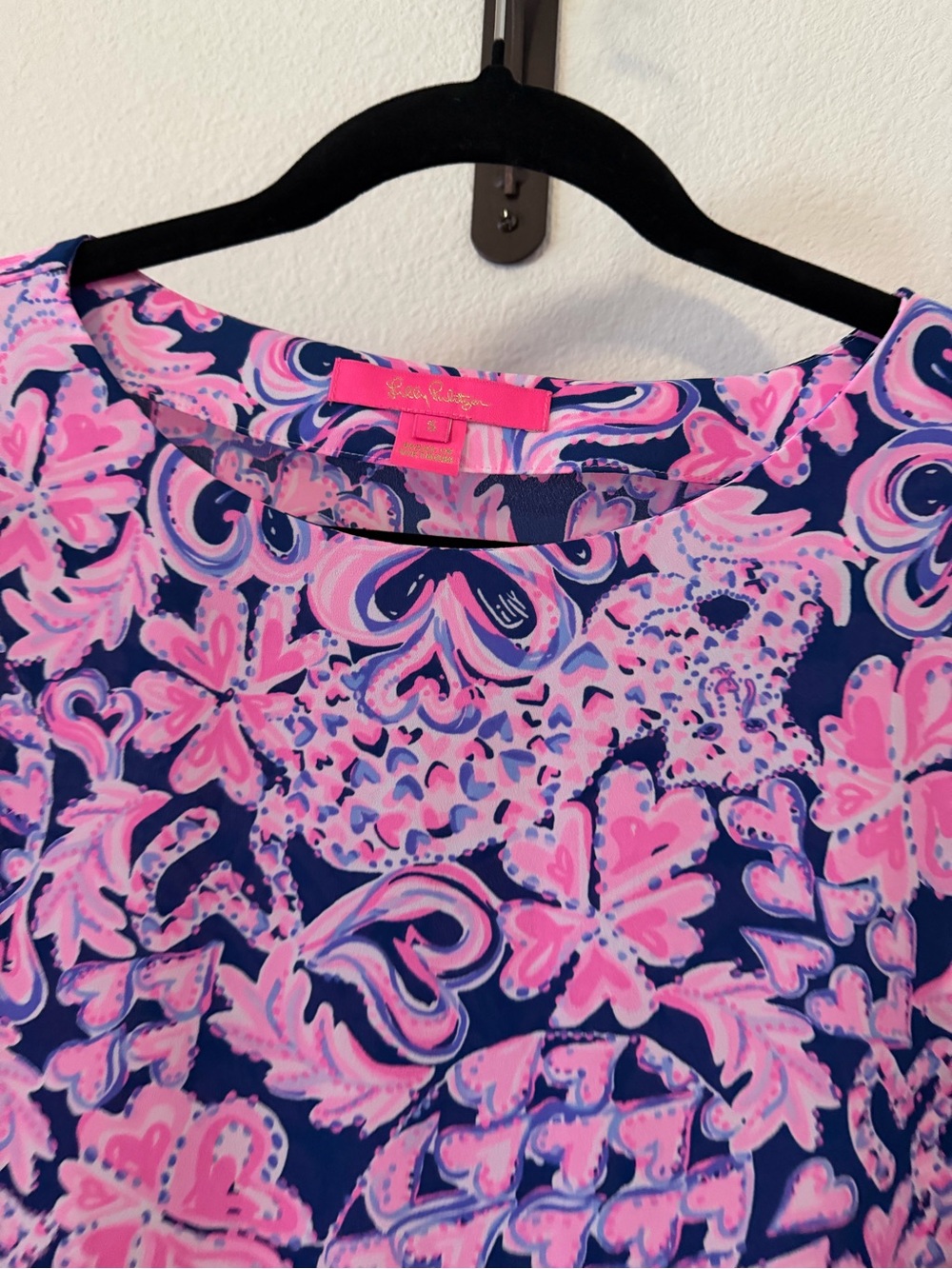 Lilly Pulitzer Langston Blouse Indigo Love You Bunches Top - Picture 3 of 8